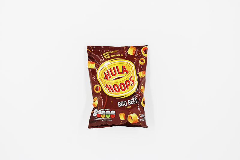 Hula Hoops Barbecue Beef Crisp 32 x 34g
